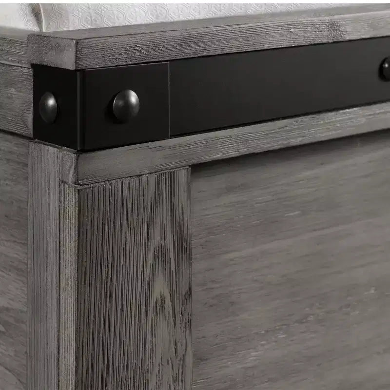 6pc King Montauk Panel Bedroom Set Gray - Picket House Furnishings: Includes Dresser, Chest & Nightstand