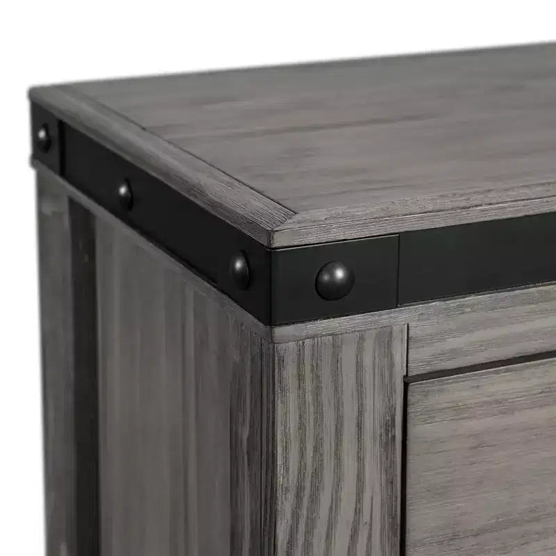 6pc King Montauk Panel Bedroom Set Gray - Picket House Furnishings: Includes Dresser, Chest & Nightstand