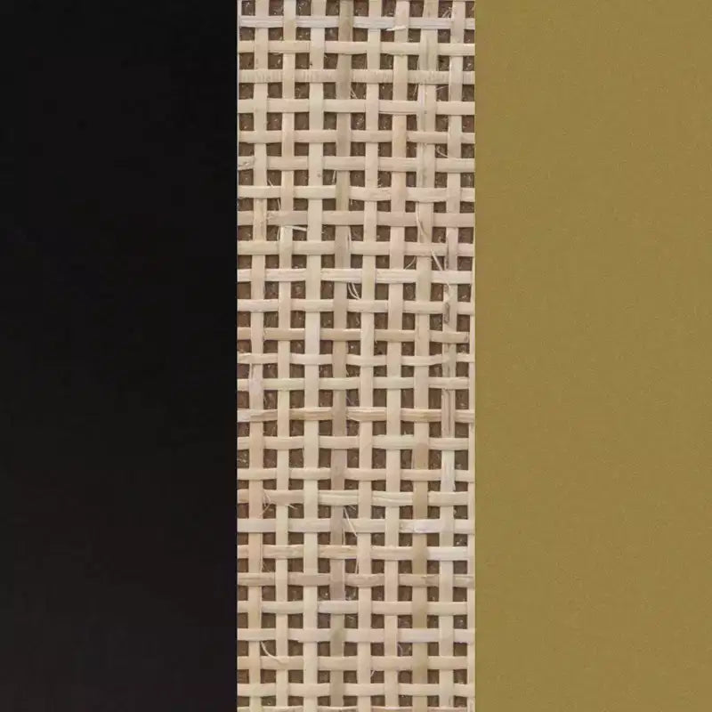 Nathan James Andrew Comò a 3 cassetti in rattan nero/rovere chiaro