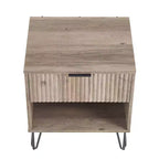 Manhattan Comfort Set of 2 Dumbo Nightstands with Drawer Rustic Gray