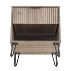Manhattan Comfort Set of 2 Dumbo Nightstands with Drawer Rustic Gray