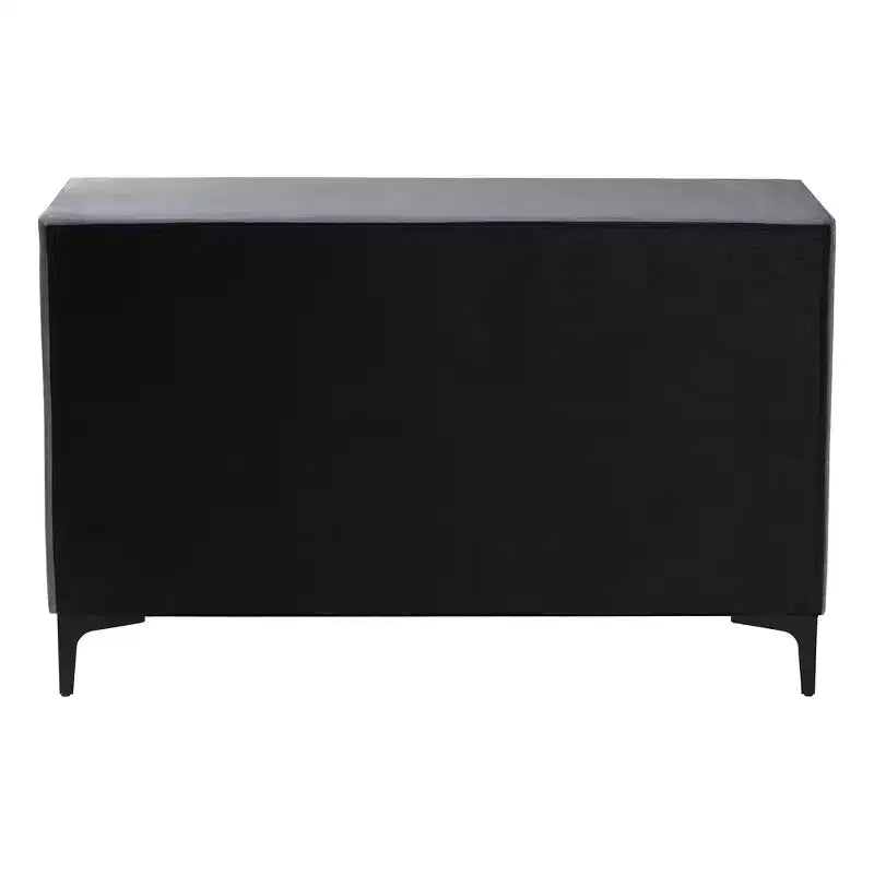 Baxton Studio Etienne Velvet 6 Drawer Dresser Slate Gray/Black