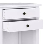 Comodino WyndenHall in legno massello di tiglio da 24" - Bianco