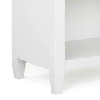 Comodino WyndenHall in legno massello di tiglio da 24" - Bianco