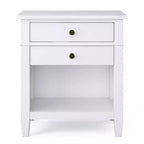 Comodino WyndenHall in legno massello di tiglio da 24" - Bianco