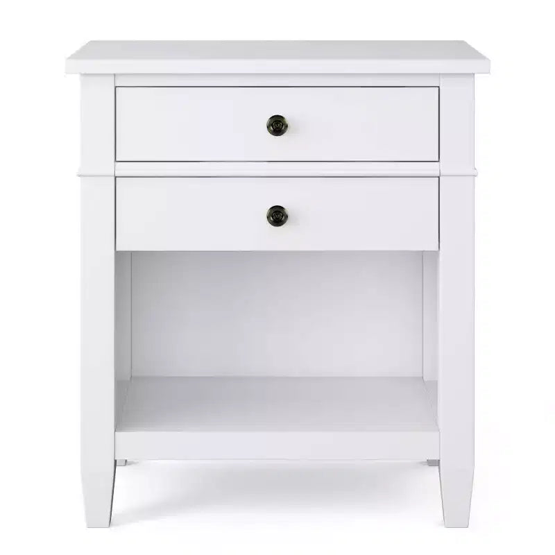 Comodino WyndenHall in legno massello di tiglio da 24" - Bianco