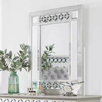 Acme Furniture Varian Dresser Mirror Silver Finish