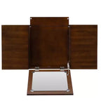Linon Callie Solid Wood Vanity with Stool: Bohemian Design, Flip Mirror, Storage Space