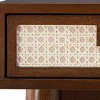 Linon Callie Solid Wood Vanity with Stool: Bohemian Design, Flip Mirror, Storage Space