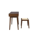 Linon Callie Solid Wood Vanity with Stool: Bohemian Design, Flip Mirror, Storage Space