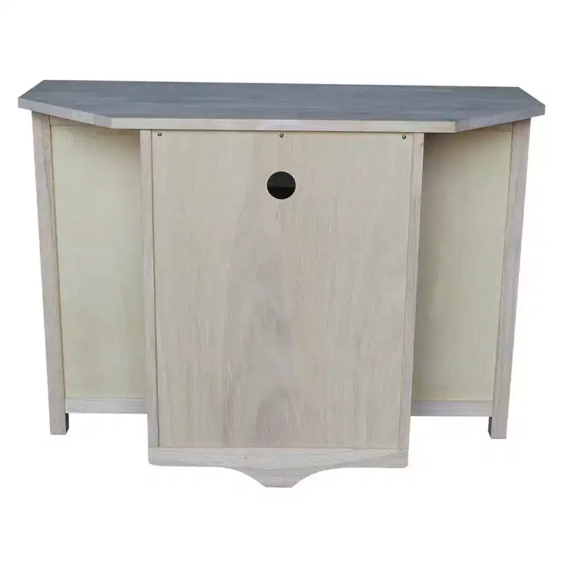 Corner Entertainment TV Stand for TVs up to 42" Light Brown: Solid Wood Media Console - International Concepts