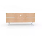 Manhattan Comfort Baxter TV Stand for TVs up to 50" Rustic Brown/Yellow - Manhattan Comfort: Mid-Century Modern Entertainment Center
