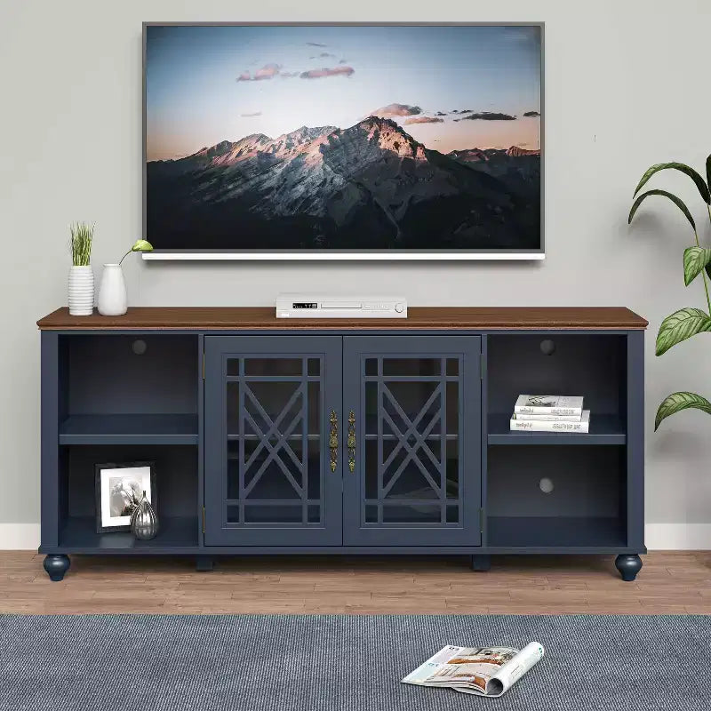 Festivo Vintage Style 70" TV Stand for TVs up to 80" Navy