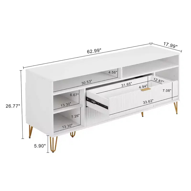 Manhattan Comfort 63" Dumbo TV Stand for TVs up to 60" White