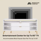 Manhattan Comfort 63" Dumbo TV Stand for TVs up to 60" White