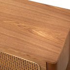 Lifestorey Sheldon Natural Cane Rectangle TV Stand Up to 70" TV Natural