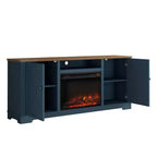 Farmhouse TV Stand for TVs up to 70" with Electric Fireplace, Storage Cabinets & Cable Management - Festivo