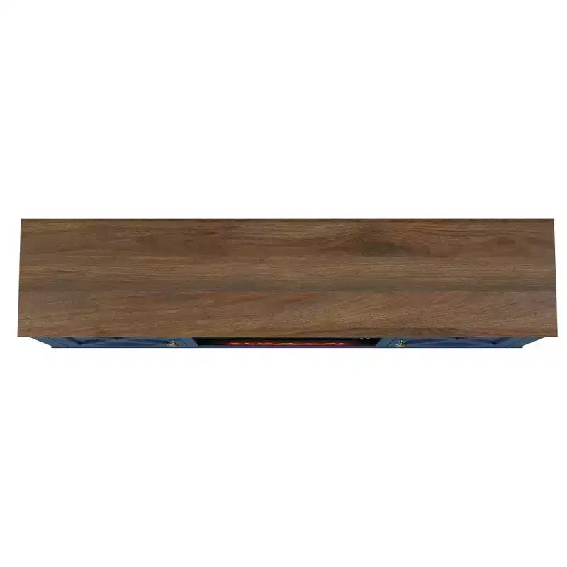 Farmhouse TV Stand for TVs up to 70" with Electric Fireplace, Storage Cabinets & Cable Management - Festivo
