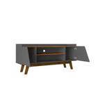 Marcus Mid-Century Modern 4 Shelf TV Stand for TVs up to 55": Entertainment Center - Manhattan Comfort