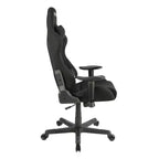 Sedia da gioco in tessuto ergonomica con schienale alto stile racer, nera - Techni Sport: Ufficio, girevole, supporto lombare