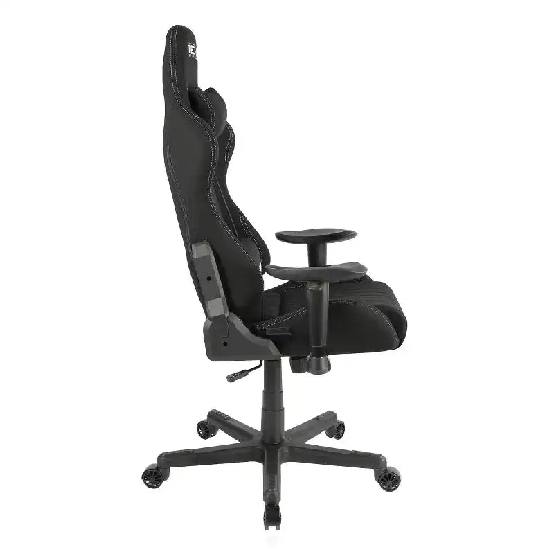Sedia da gioco in tessuto ergonomica con schienale alto stile racer, nera - Techni Sport: Ufficio, girevole, supporto lombare
