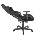 Sedia da gioco in tessuto ergonomica con schienale alto stile racer, nera - Techni Sport: Ufficio, girevole, supporto lombare