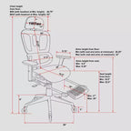 Sedia Gaming Airflex2 in Rete con Poggiapiedi Bianca - Techni Sport: Inclinazione Sincronizzata, Capacità 125 Kg, Design Ergonomico