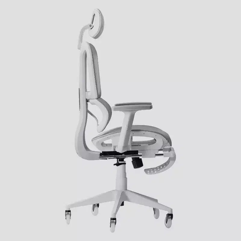 Sedia Gaming Airflex2 in Rete con Poggiapiedi Bianca - Techni Sport: Inclinazione Sincronizzata, Capacità 125 Kg, Design Ergonomico