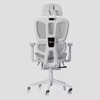 Sedia Gaming Airflex2 in Rete con Poggiapiedi Bianca - Techni Sport: Inclinazione Sincronizzata, Capacità 125 Kg, Design Ergonomico