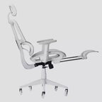 Sedia Gaming Airflex2 in Rete con Poggiapiedi Bianca - Techni Sport: Inclinazione Sincronizzata, Capacità 125 Kg, Design Ergonomico