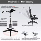 GTRACING Gaming Chair with Bluetooth Speakers High Back PU Office Chair Black