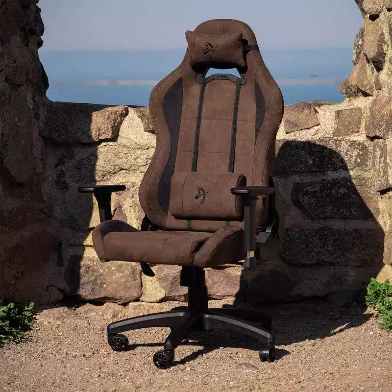 Arozzi Torretta Premium Sedia Gaming e da Ufficio con Rivestimento Super Morbido Marrone