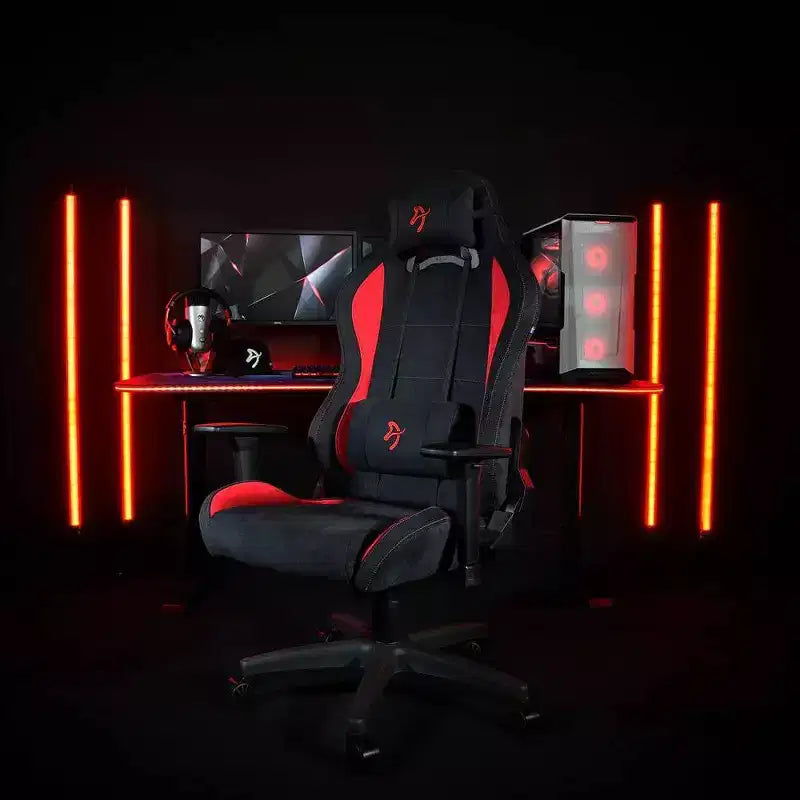 Sedia da Ufficio e Gaming Arozzi Torretta Premium Super Morbida con 2 Cuscini di Supporto Rossa