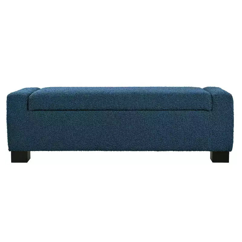 Christopher Knight Home Silas Indoor Upholstered Modern Storage Ottoman Blue