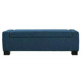 Christopher Knight Home Silas Indoor Upholstered Modern Storage Ottoman Blue