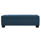 Christopher Knight Home Silas Indoor Upholstered Modern Storage Ottoman Blue