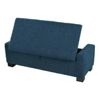 Christopher Knight Home Silas Indoor Upholstered Modern Storage Ottoman Blue