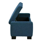 Christopher Knight Home Silas Indoor Upholstered Modern Storage Ottoman Blue