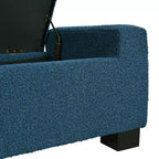 Christopher Knight Home Silas Indoor Upholstered Modern Storage Ottoman Blue
