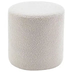 Pouf Contenitore Ottomano Kinwell 18", Bianco