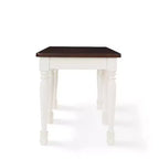 Shelby Dining Bench White - Crosley: Traditional Hardwood, Antique Finish, 2-Seater, Solid Rectangle, 300 lbs Capacity