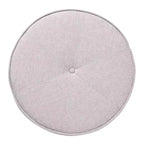 Theo Fabric and Wood Ottoman Footstool Grayish Beige/Walnut Brown - Baxton Studio