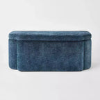 Vintage Inspired Ornate Storage Bench with Detailed Cutout Textured Velvet - Threshold™ designed with Studio McGee