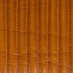 Storied Home Leather Grid Bench Brown: Mango Wood Frame, Adult Assembly, Spot Clean, Rectangle Shape