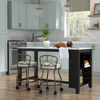 Carolina Living Diana X Back Vanity Bench with Casters Gold: Elegant Faux Leather, Metal Frame, Round Shape