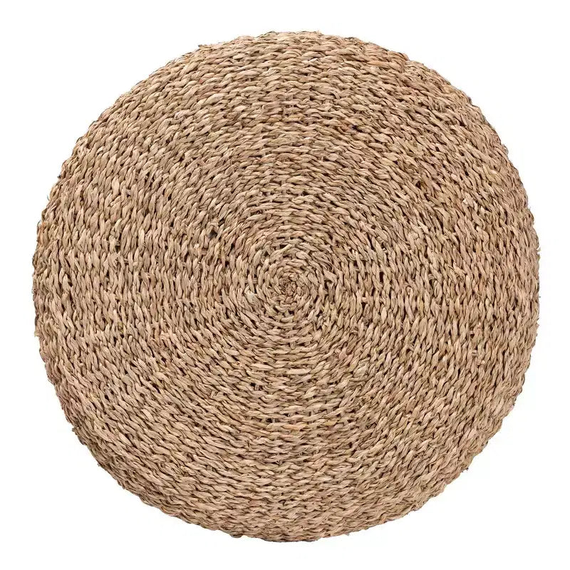 bali & pari Wickham Seagrass Ottoman Footstool Natural Brown