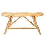 Baxton Studio Septa Rattan Accent Bench Natural Brown: Indoor Furniture, No Assembly, Spot Clean