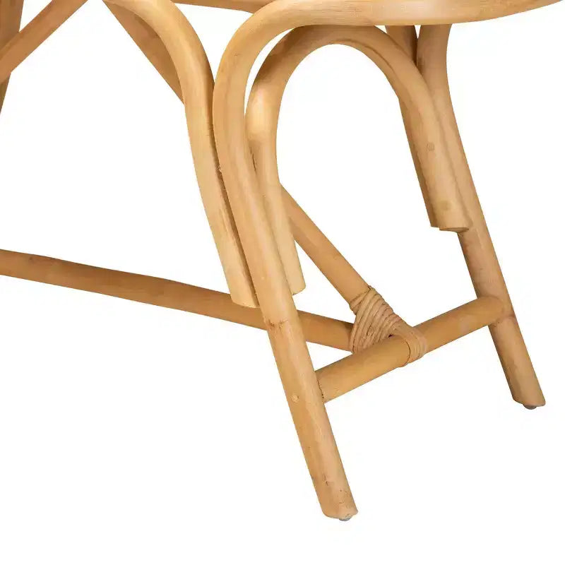 Baxton Studio Septa Rattan Accent Bench Natural Brown: Indoor Furniture, No Assembly, Spot Clean