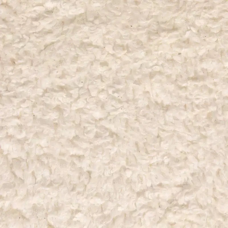 Storied Home Square Cotton Velvet Pouf with Piped Detail Cream: Upholstered Footstool, Pine Wood Base, 330lbs Capacity