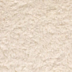 Storied Home Square Cotton Velvet Pouf with Piped Detail Cream: Upholstered Footstool, Pine Wood Base, 330lbs Capacity
